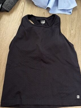 Hind Large Black Ribbed Racerback Tank